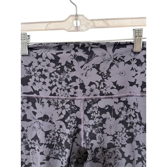 Lululemon Align High-Rise Floral Print Leggings 25" Inseam Size 4 Black/gray nul - Picture 2 of 5
